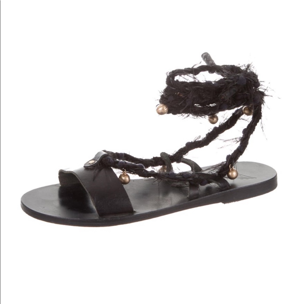 Ancient Greek Sandals fringe lace up sandals